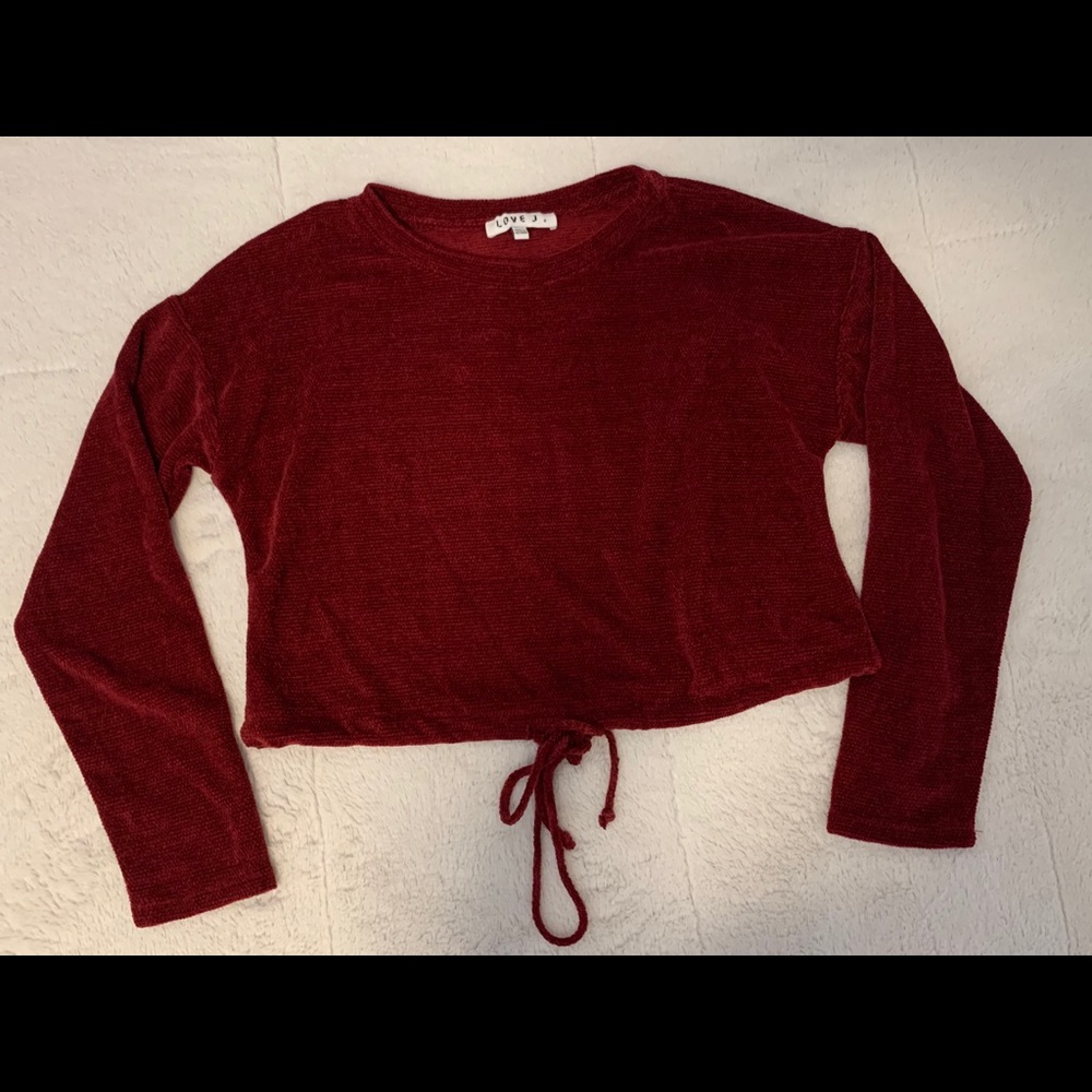 Burgundy crop top